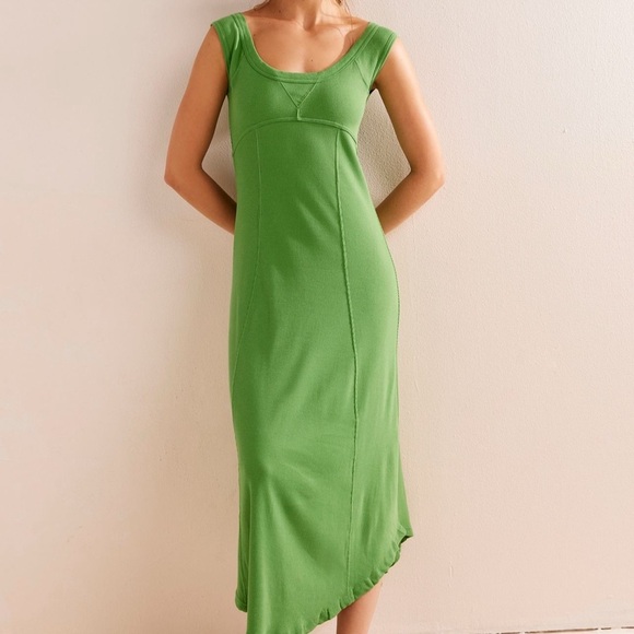 Free People Dresses & Skirts - NWT Free People Sleeveless Asymmetrical Dress Ash Midi summer Mint Green Large